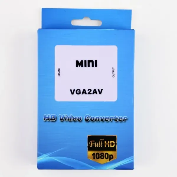 1080P Mini Vga to Av Rca Converter