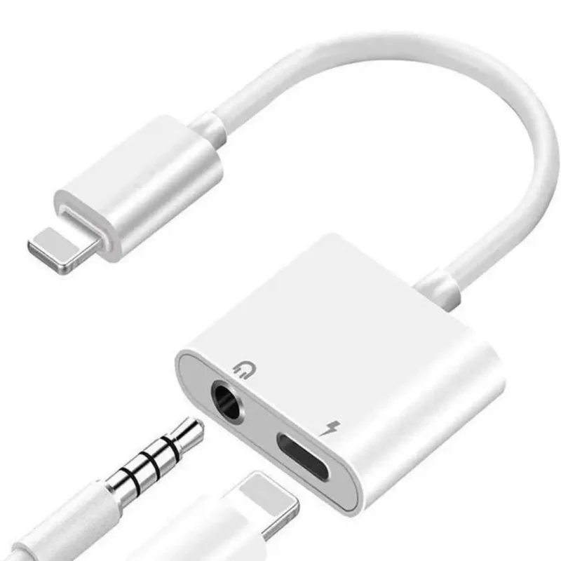 Lightning headphone adaptor to 3.5mm Audio + Charge