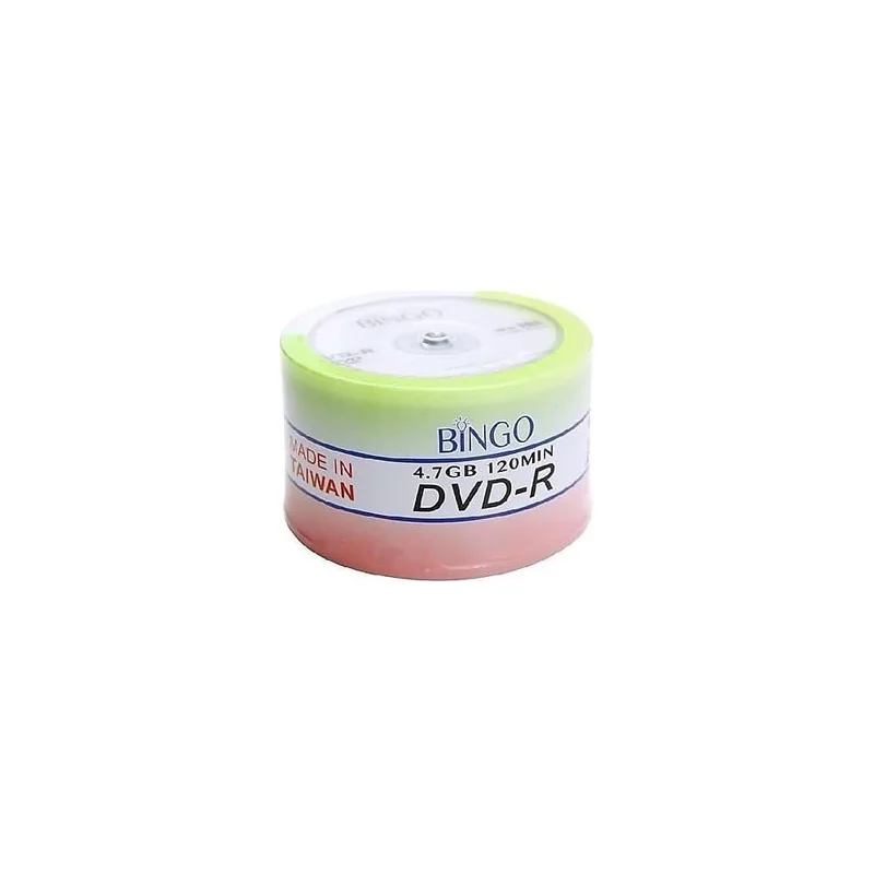 Bingo DVD-R 4.7GB 120min 16X Cake Box, 50-Pack