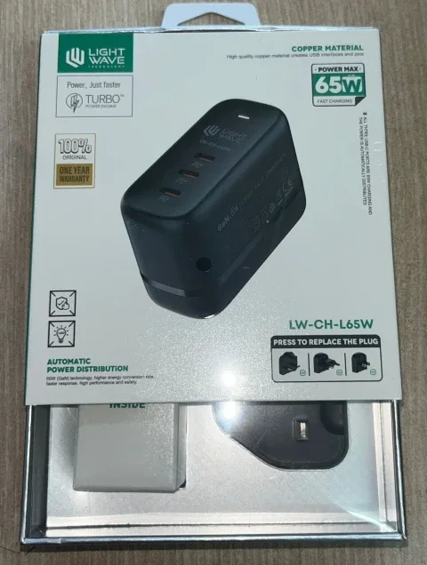 Lightwave 65W laptop and mobile type-c fast charger LW-CH-L65W