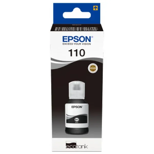 EPSON 110 EcoTank Pigment black ink bottle – 120ml (C13T03P14A)