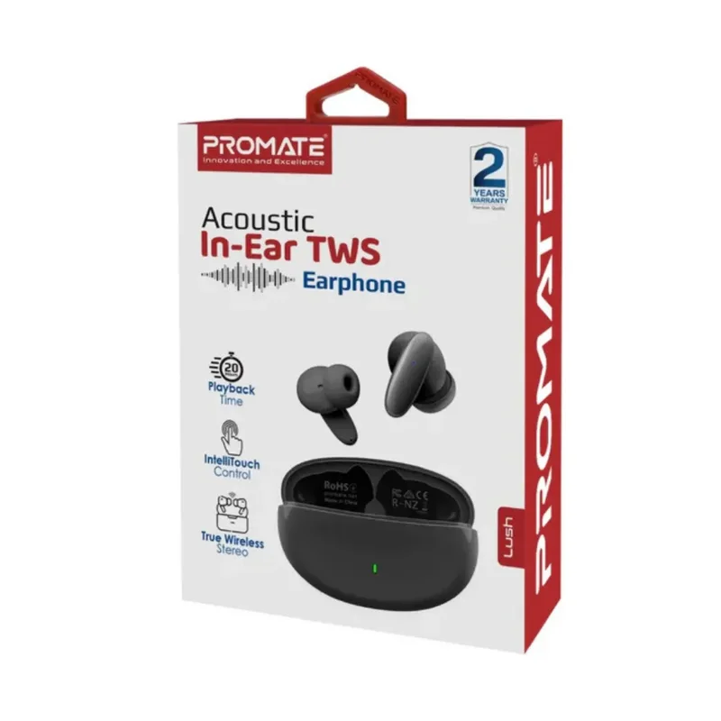Promate Lush Compact Bluetooth v5.1 TWS IPX5 Earphones