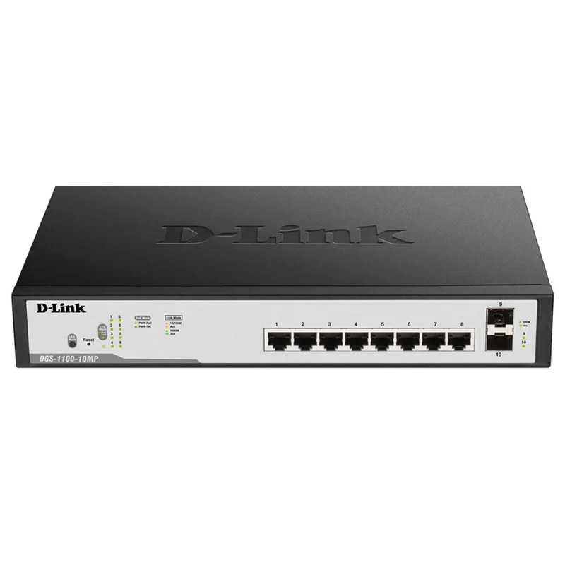 D-Link DGS-F1100-10PS-E PoE Switch Smart Managed Gigabit