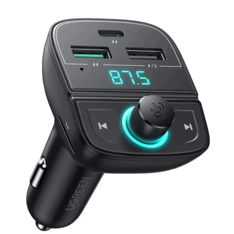 UGREEN Bluetooth Car Charger (5.0+PD+QC3.0+USB Flash Drive+TF) – CD229