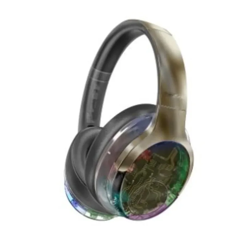 Promate Active Noise Cancelling Hi-Fi Stereo Wireless Headphones with RGB Lights