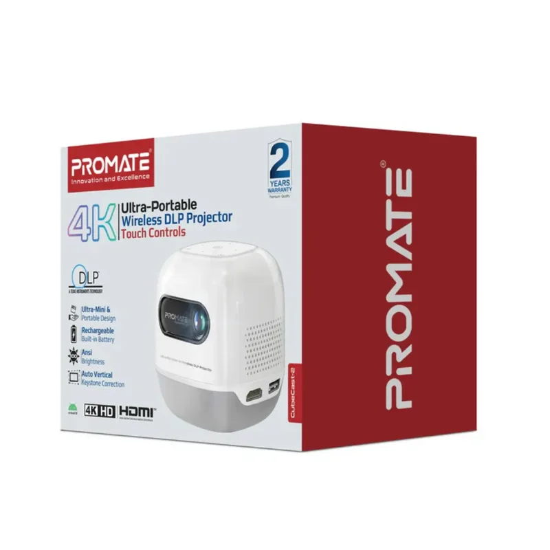 Promate CubeCast 2 Ultra Portable Wireless DLP Projector