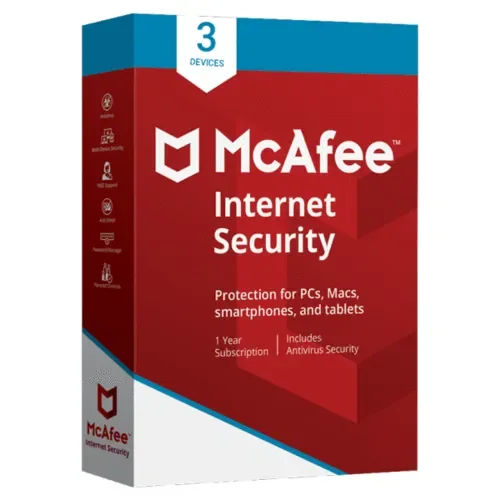 McAfee Antivirus 3 Devices/1 Year