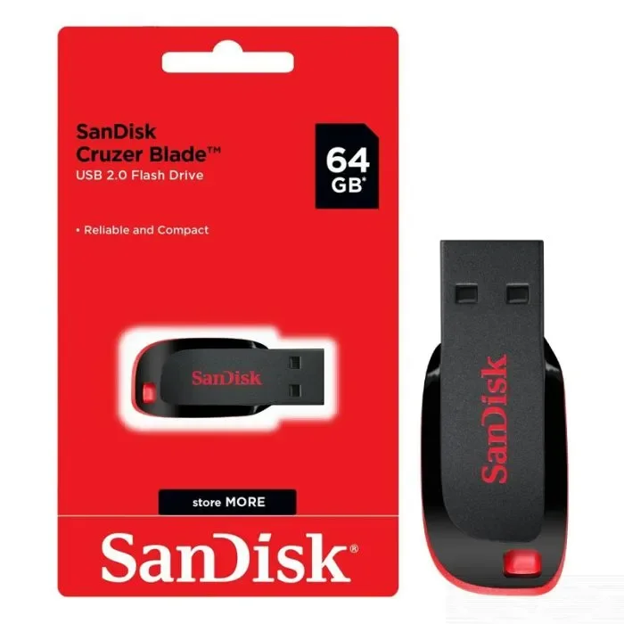 SanDisk 64GB Flash Drive Cruzer Blade USB 2.0