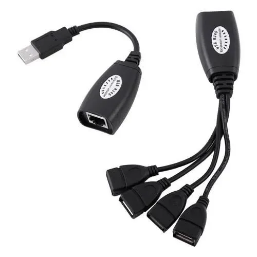 USB Male to RJ45 Extension Adapter Up to 150ft
