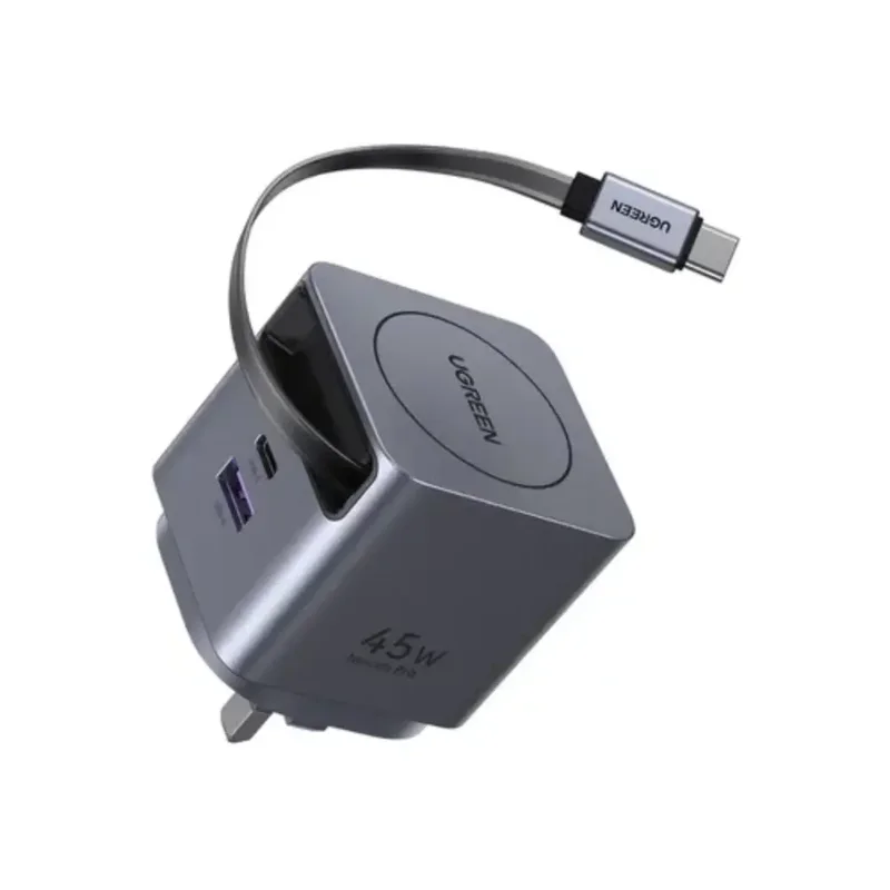UGREEN Nexode Pro 65W GaN Pro Fast Charger with Retractable Cable