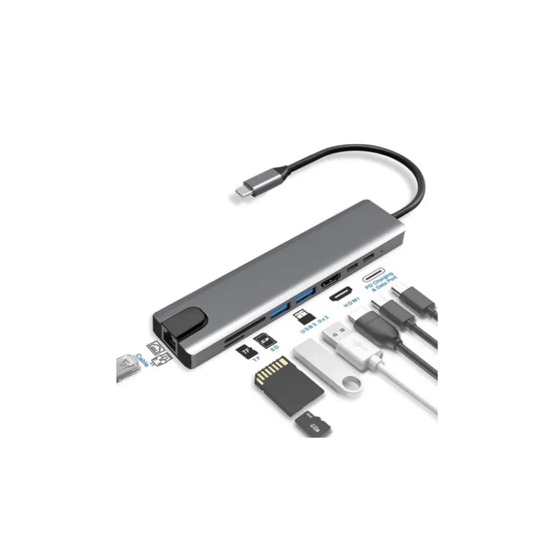 Type-C 8-in-1 Adapter Multifunction Hub